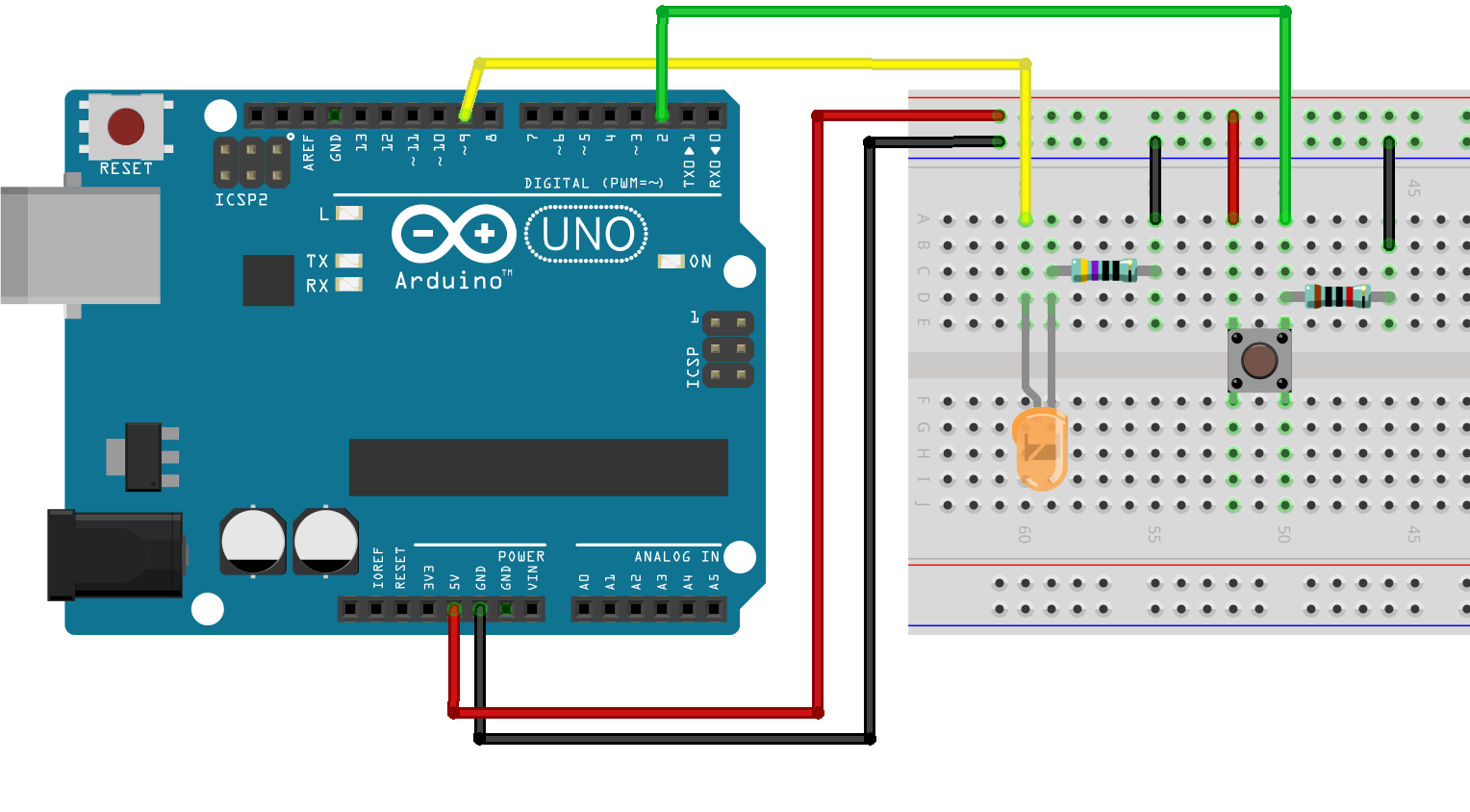 Arduino with LED and Button